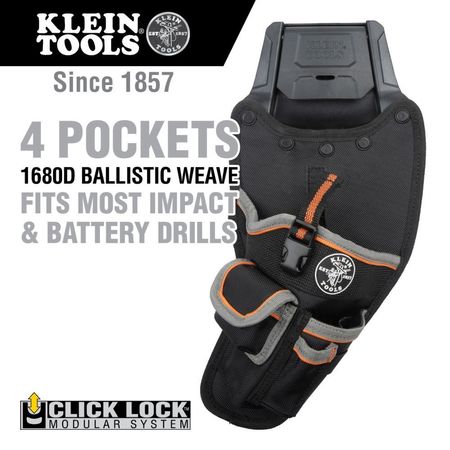 Klein Tools Black/Gray/Orange, 1680d Ballistic Weave, 4 Pockets 55917